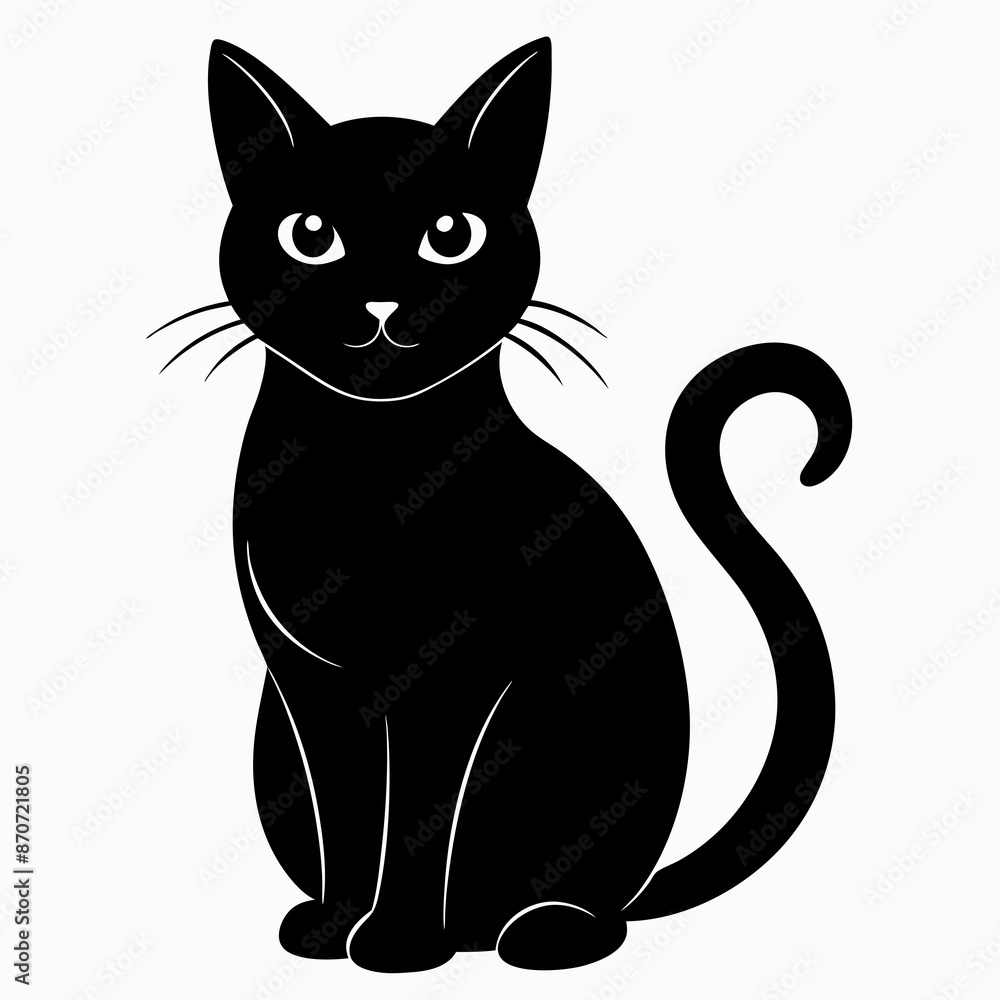 Black Cat Vector Silhouette Black Cat Vector Silhouette