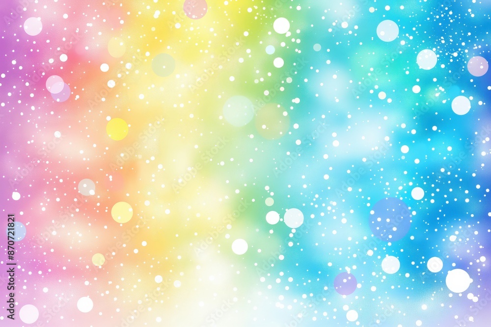 Obraz premium Soft Pastel Background With Watercolor Splashes and White Bokeh