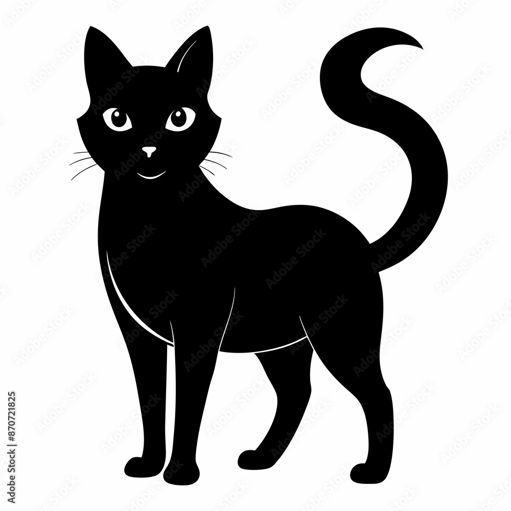Black Cat Vector Silhouette Black Cat Vector Silhouette