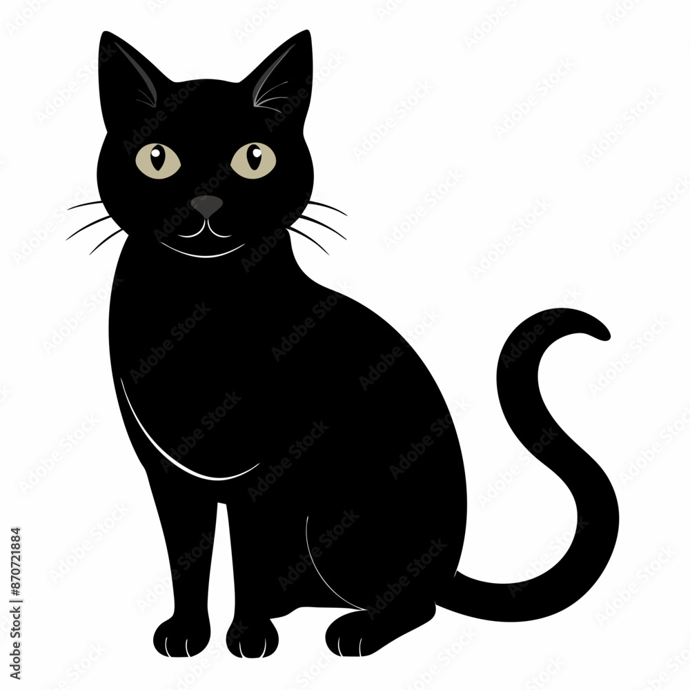 Black Cat Vector Silhouette Black Cat Vector Silhouette