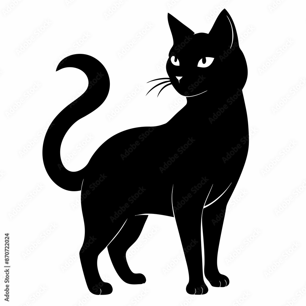 Black Cat Vector Silhouette Black Cat Vector Silhouette