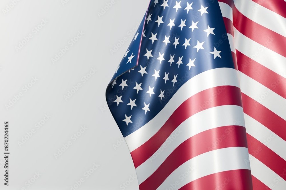 Obraz premium United States of America Flag Copy Space design 3d Illustration Stock Image 