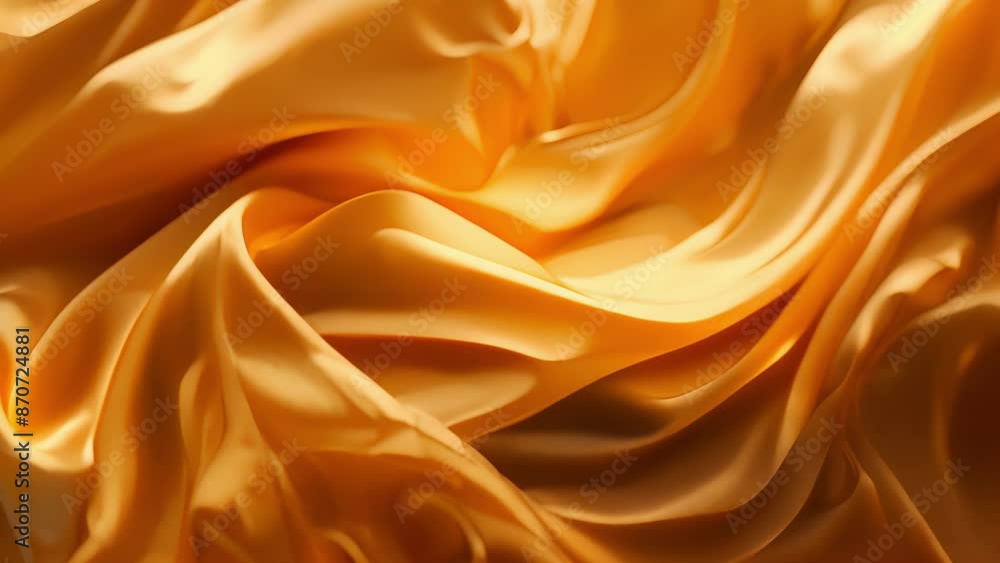 Rich gold fabric swirling in graceful waves mimicking the movement of ocean tides. Rich gold fabric swirling in graceful waves mimicking the movement of ocean tides.