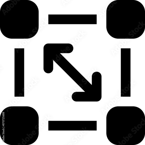 resize icon. vector glyph icon for your website, mobile, presentation, and logo design.