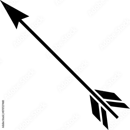  silhouette of a arrow for hunting