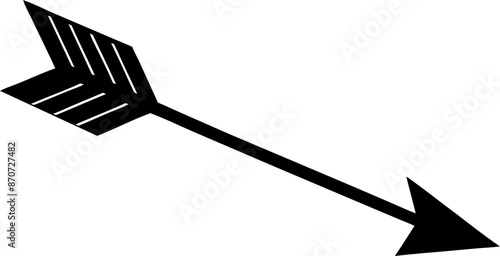  silhouette of a arrow for hunting