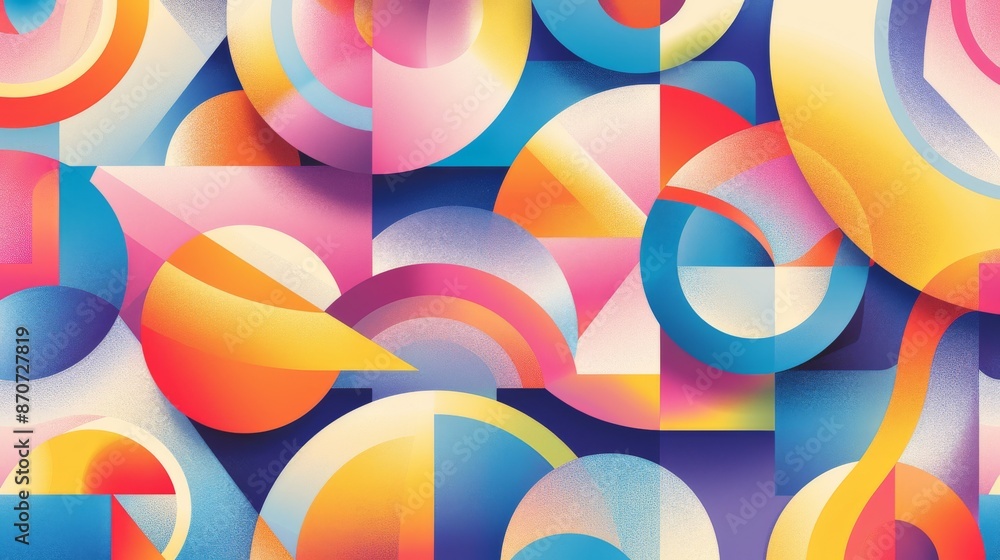 Colorful Geometric Abstract Background with Overlapping Shapes and Vivid Gradients Colorful Geometric Abstract Background with Overlapping Shapes and Vivid Gradients