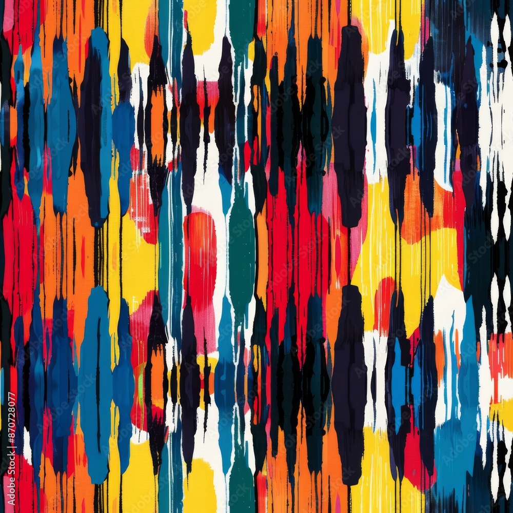 Vibrant Abstract Pattern with Bold Colors and Dynamic Brush Strokes Vibrant Abstract Pattern with Bold Colors and Dynamic Brush Strokes