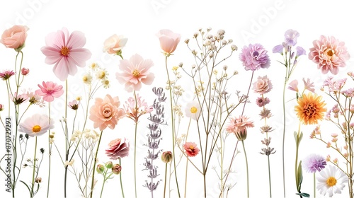 Delicate Floral Arrangement in Pastel Hues © XtzStudio