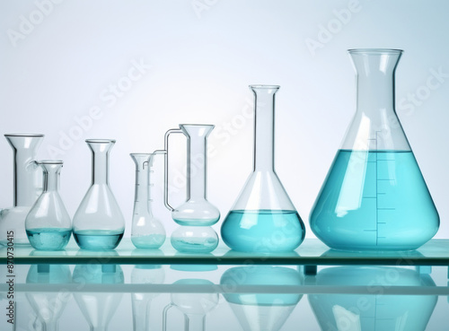 A collection of laboratory glassware
