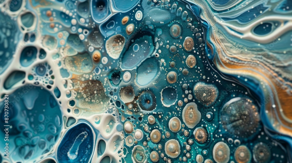 Vibrant abstract fluid art featuring dynamic swirls of blue and white, with intricate bubble-like patterns, perfect for wall art, decor, or unique backgrounds. Vibrant abstract fluid art featuring dynamic swirls of blue and white, with intricate bubble-like patterns, perfect for wall art, decor, or unique backgrounds.