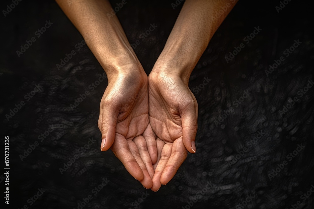 Heart in hands on yellow background for mental health awareness. Heart in hands on yellow background for mental health awareness.