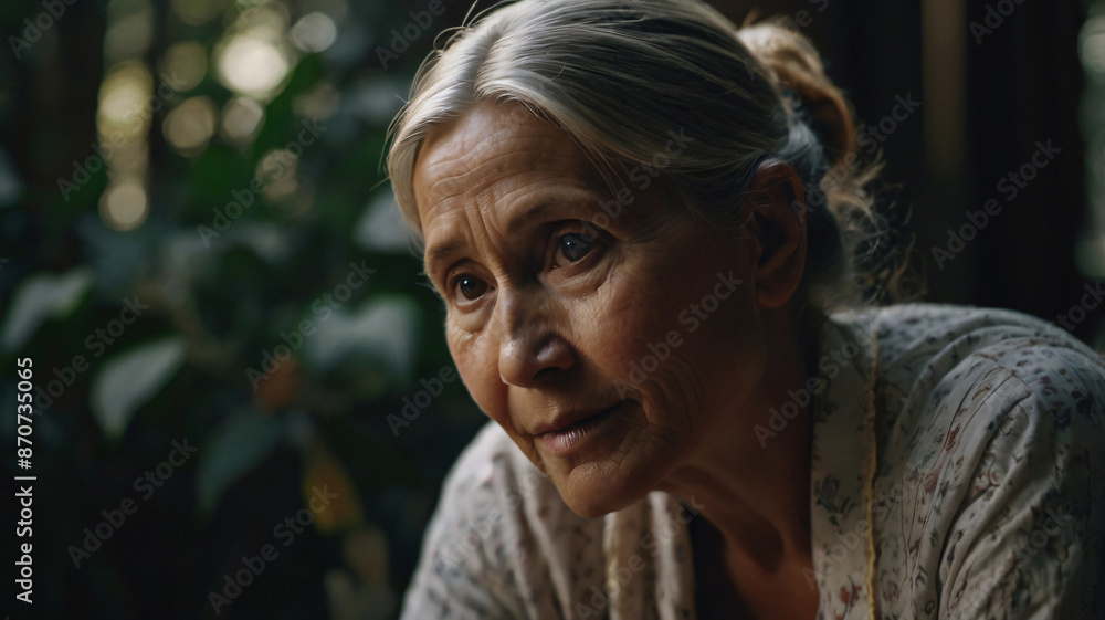 Outdoor close up portrait of beautiful 50 - 60 year old woman Outdoor close up portrait of beautiful 50 - 60 year old woman