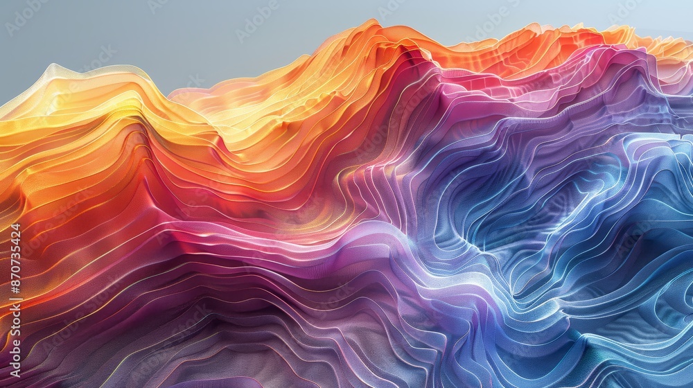 A digital simulation of a seismic wave traveling through the Earth's crust, showing the wave's frequency, amplitude, and wavelength, providing a visual representation of earthquake A digital simulation of a seismic wave traveling through the Earth's crust, showing the wave's frequency, amplitude, and wavelength, providing a visual representation of earthquake
