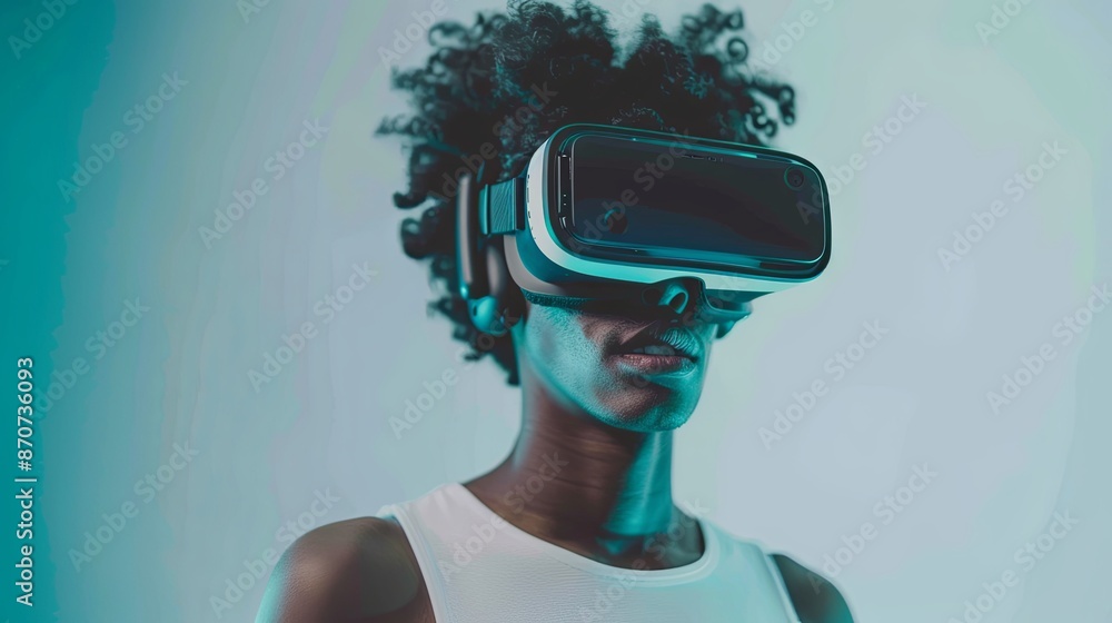 an image of a person using VR and AR googles an image of a person using VR and AR googles