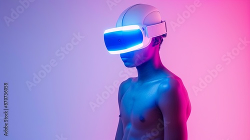 an image of a person using VR and AR googles