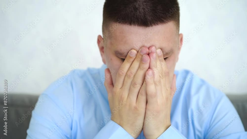A man is experiencing stress, which is why he has severe headaches.
Migraine bothers a person.
Headache from fatigue A man is experiencing stress, which is why he has severe headaches.
Migraine bothers a person.
Headache from fatigue