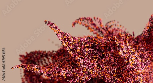 small balls abstract fractal molecular shape background 3D computer generated illustration