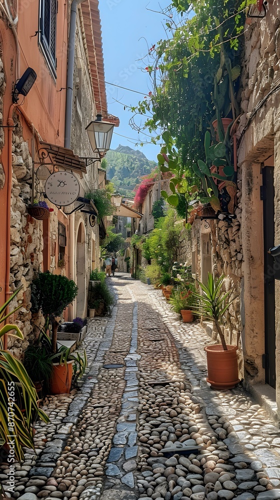 Fototapeta premium A narrow alleyway in a small Italian town