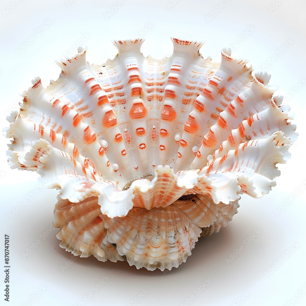 Beautiful Seashell on White Background Beautiful Seashell on White Background