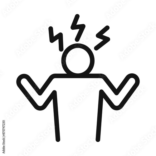Angry person Symbol mark in filled style