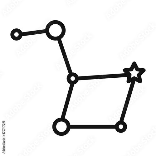 Big dipper Symbol mark in filled style