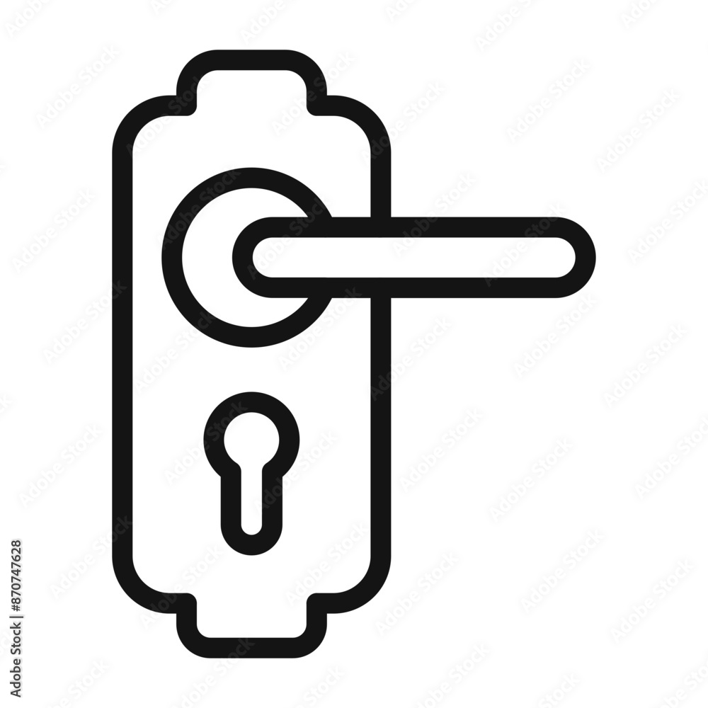 Door knob Symbol mark in filled style Door knob Symbol mark in filled style