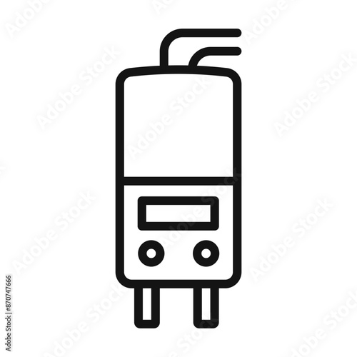 Electric heating boiler Symbol mark in filled style