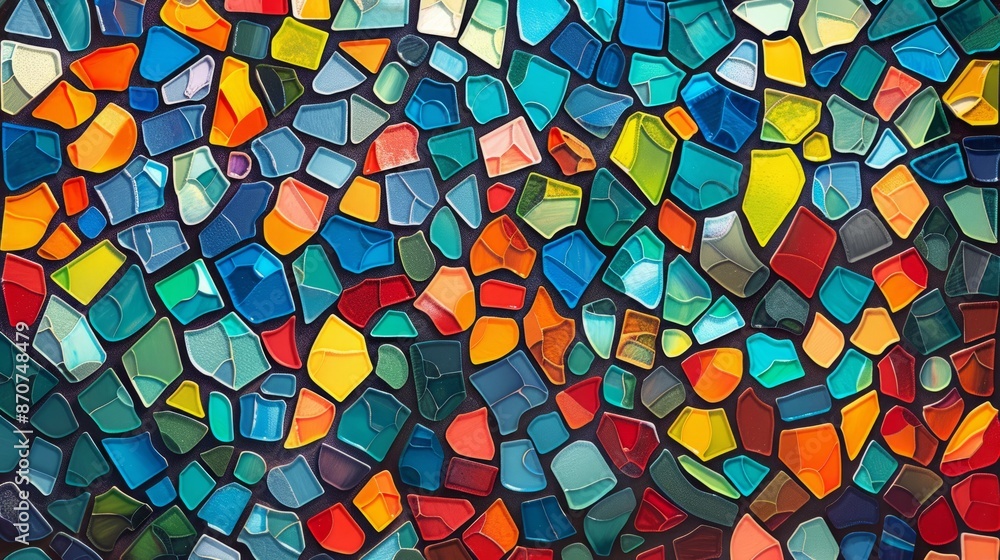 A captivating image depicting an intricate collection of colorful, geometric shapes arranged in a complex, visually stunning pattern. A captivating image depicting an intricate collection of colorful, geometric shapes arranged in a complex, visually stunning pattern.