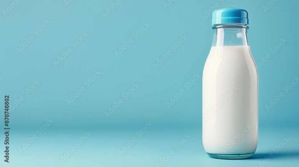 A delicate bottle of milk being lovingly prepared for a hungry infant A delicate bottle of milk being lovingly prepared for a hungry infant