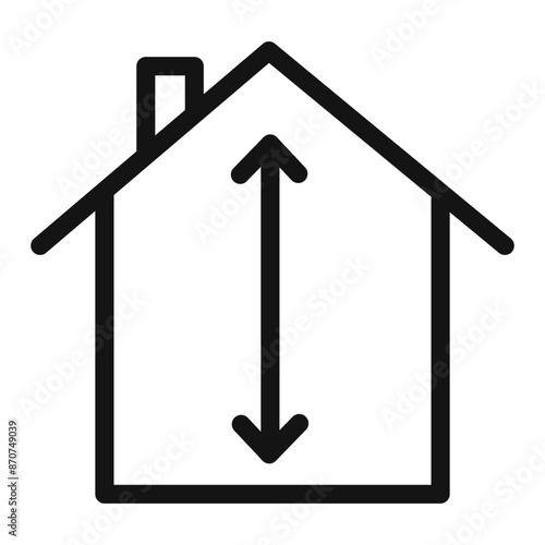 Minimum ceiling heights Symbol mark in filled style