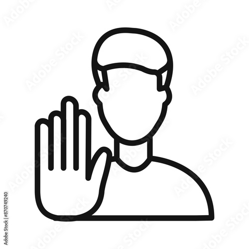 Rejection Symbol mark in filled style