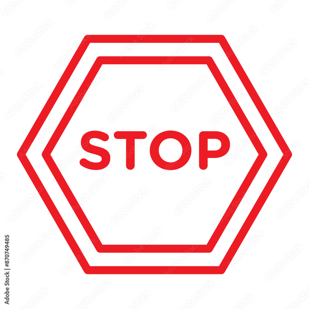 Stop Sign Symbol mark in filled style Stop Sign Symbol mark in filled style