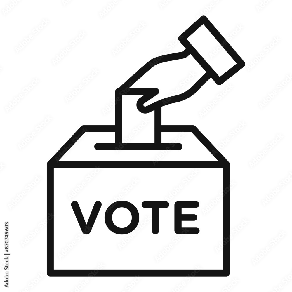 voting ballot box Symbol mark in filled style voting ballot box Symbol mark in filled style