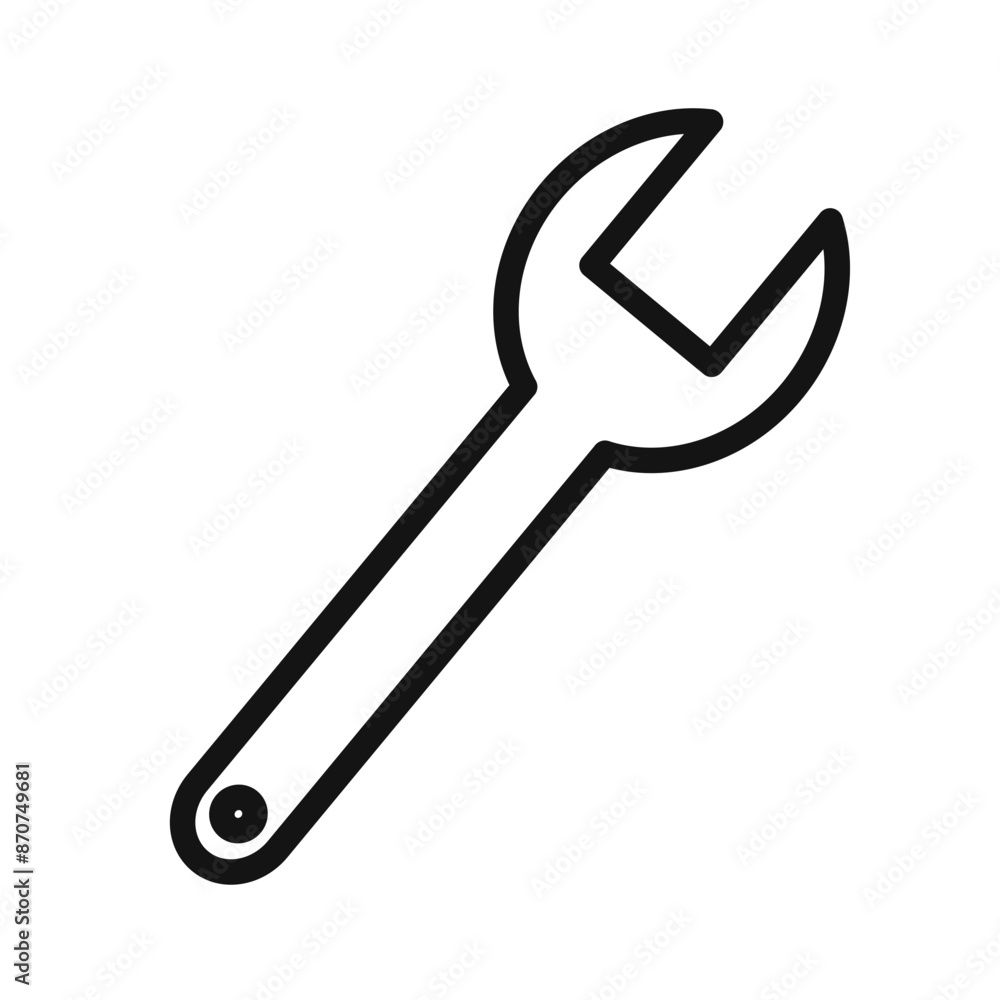 Wrench Symbol mark in filled style Wrench Symbol mark in filled style
