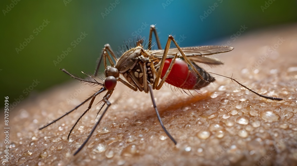 Mosquito on kids skin. Insect bite repellent Mosquito on kids skin. Insect bite repellent