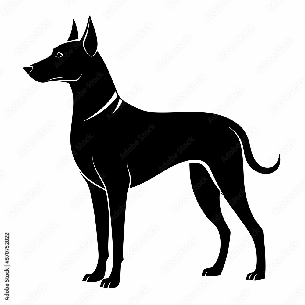 black dog vector file and Silhouette black dog vector file and Silhouette