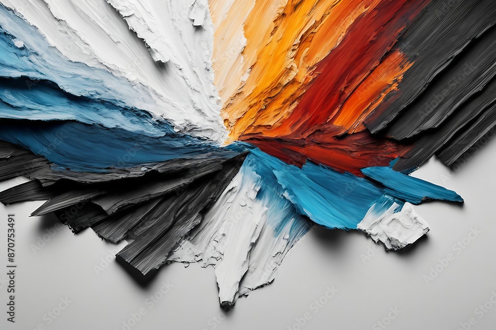 Obraz premium Abstract Art. Textured impasto paintings. Modern abstract background