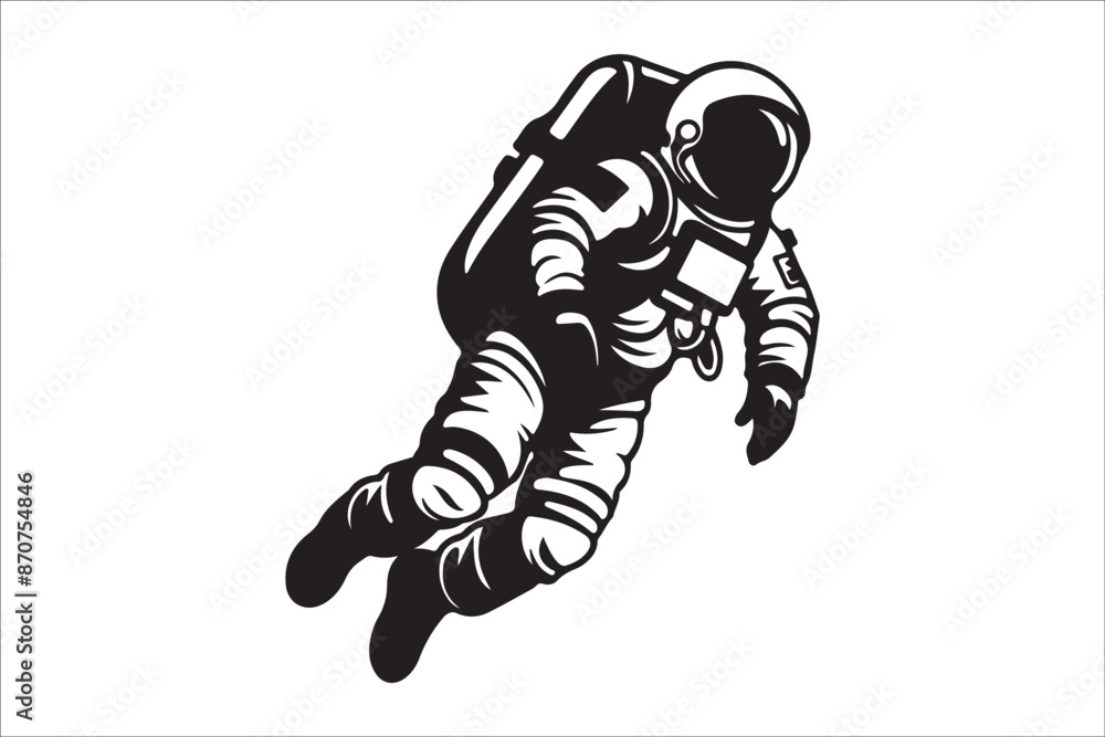 Blast Off into Space: Chic Astronaut T-Shirt Design Blast Off into Space: Chic Astronaut T-Shirt Design