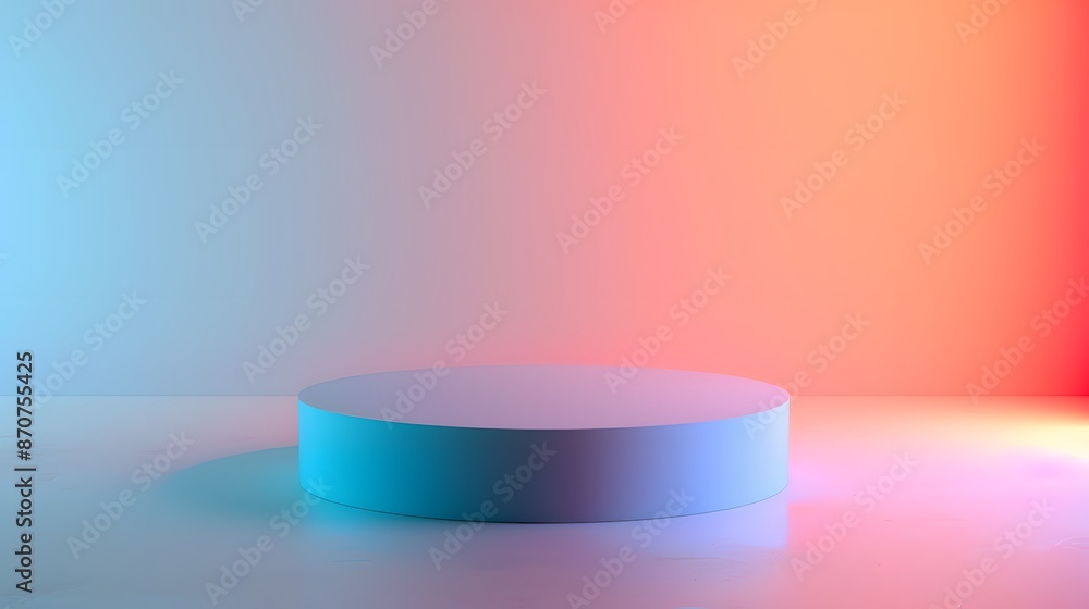 Minimalist Product Display with Blue and Pink Gradient Background. Minimalist Product Display with Blue and Pink Gradient Background.