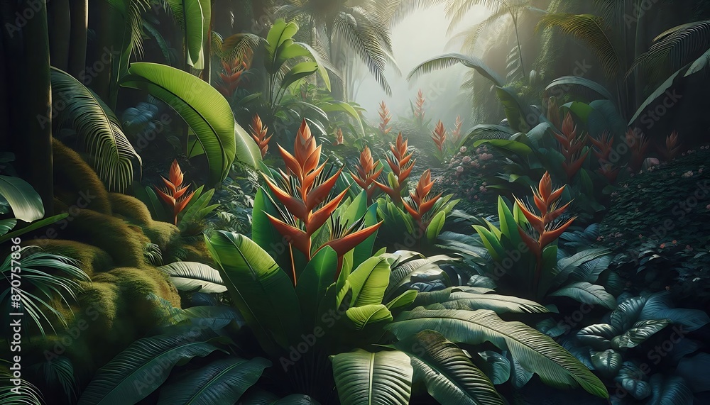 Obraz premium Background back to nature,Generative AI,Background jungle nature