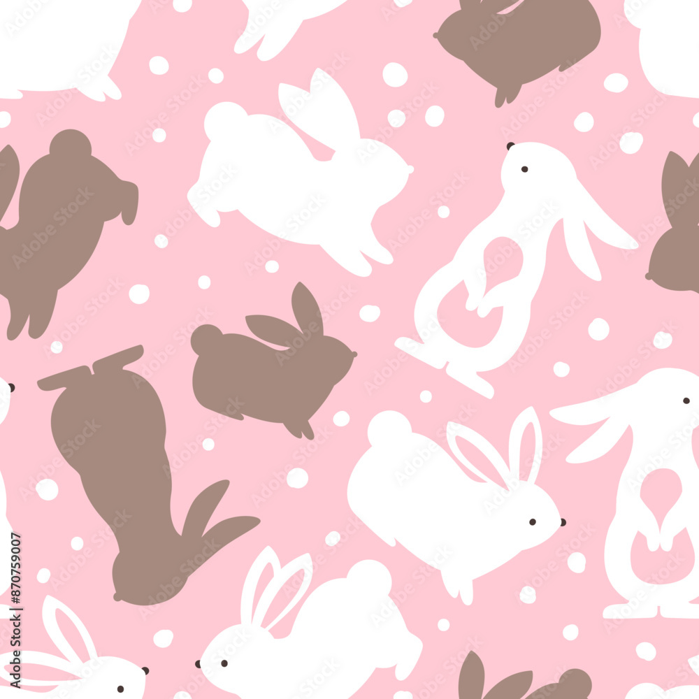 Cute Bunny Seamless Pattern Cute Bunny Seamless Pattern