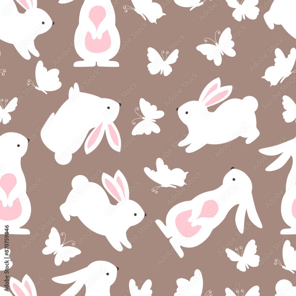 Cute Bunny Seamless Pattern Cute Bunny Seamless Pattern