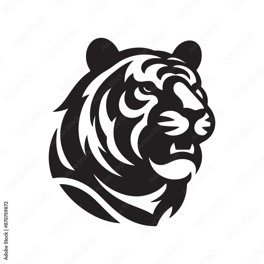 A Tiger Vector Art Illustration A Tiger Vector Art Illustration
