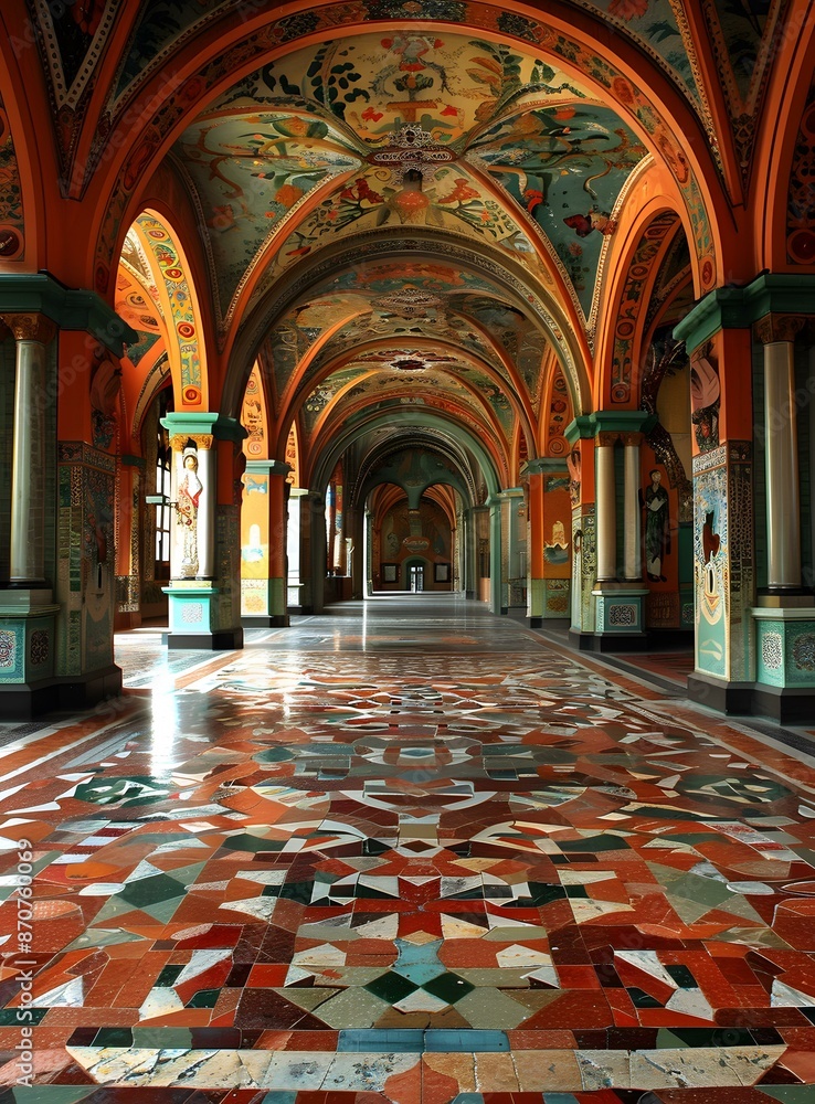 Obraz premium Colorful Ornate Hallway