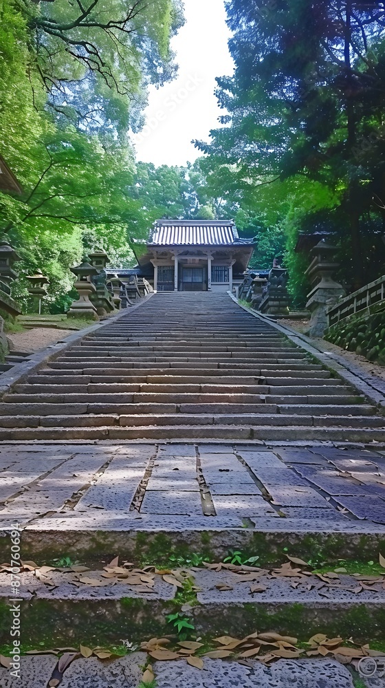 Stone Steps Leading Up To A Japanese Temple Stone Steps Leading Up To A Japanese Temple