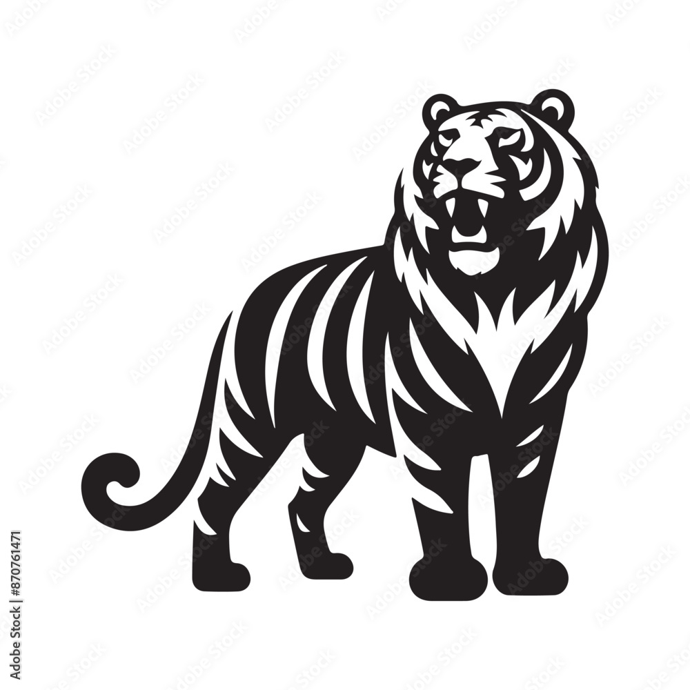 A Tiger Vector Art Illustration A Tiger Vector Art Illustration
