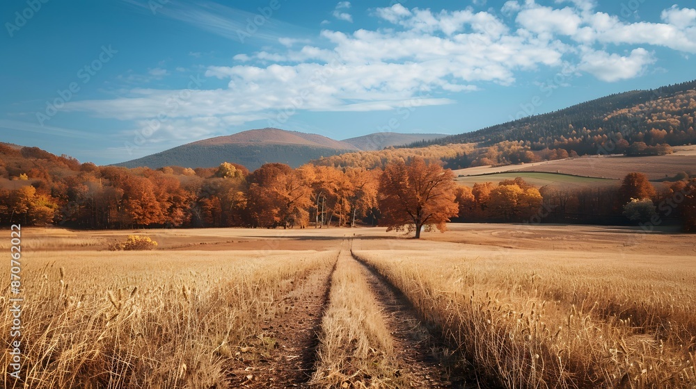 Fototapeta premium Countryside road in autumn