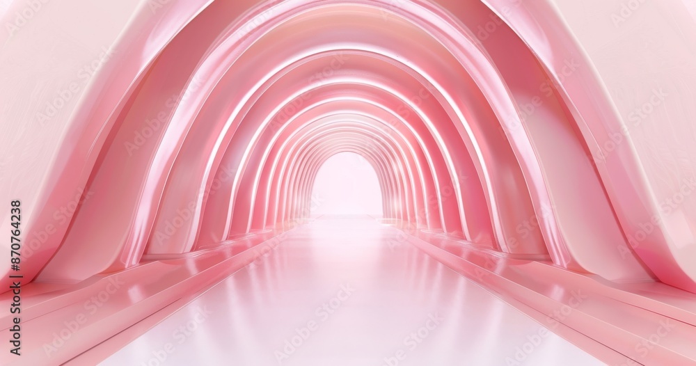 Fototapeta premium 3D rendering of a pink and white abstract
