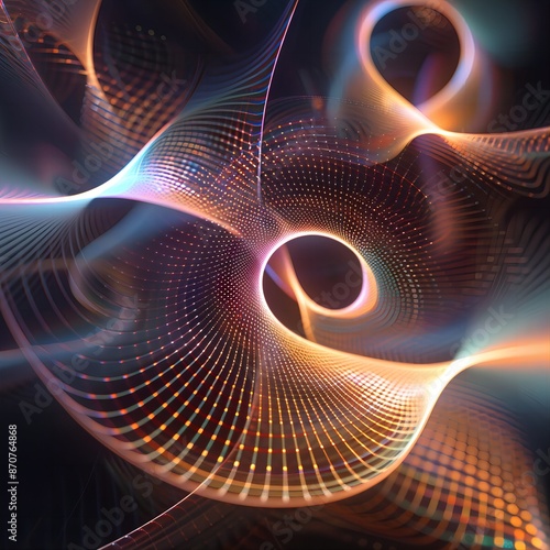 Perfect and magical Lissajous curve, illustration, 8K resolution, high definition, soft light, best picture quality, high quality, high detail